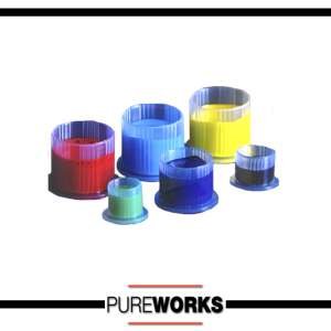 Cup Base Rallado Transparente 500ud 10mm 12mm 14mm 16mm 19mm