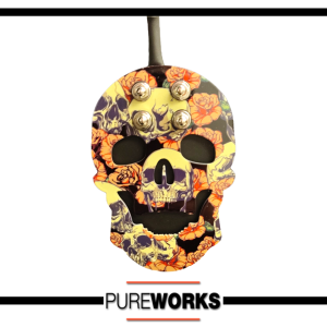 Pedal Plano Calavera Rosas Old School Tradicional Pureworks Badalona