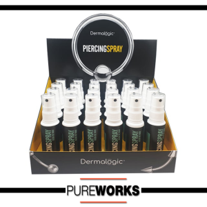 Dermalogic Tattoo Crema Cream Curacion Piercing Spray Agua De Mar Expositor 24 Unidades