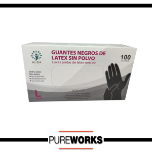 Guantes Latex Negros Alba L