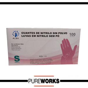 Nitrilo Alba Guantes Rosa Pink S