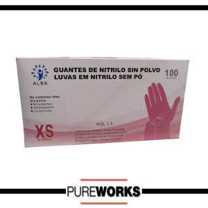 Nitrilo Alba Guantes Rosa Pink Xs