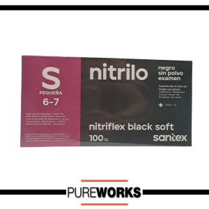 Nitrilo Santex Guantes Black Negros S