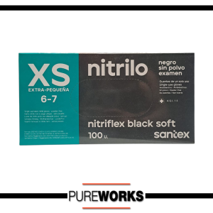 Nitrilo Santex Guantes Black Negros Xs