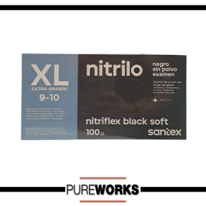 Nitrilo Santex Guantes Black Negros Xl