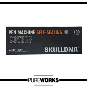 Machine Cover Skulldna Ava Self Sealing 100 Unidades 65x180 Pureworks Badalona Tattoo Pen Cubre Maquina 