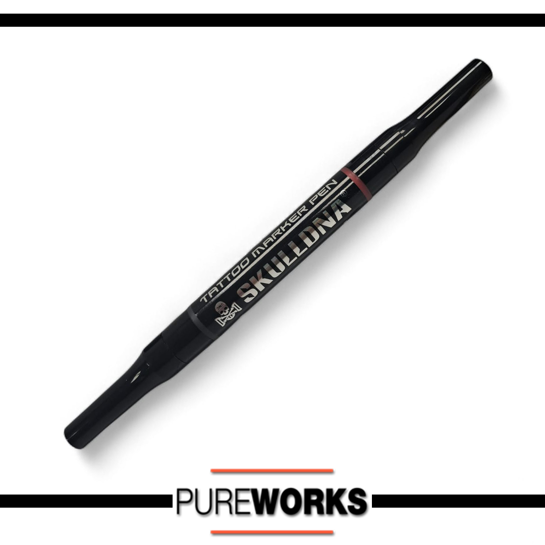 Tattoo Marker Pen Marcador Rotulador Dual Dos Colores Puntas Ava Skulldna Pureworks Badalona