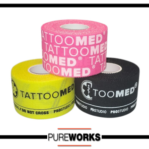 Esparadrapo Cinta Adhesiva Tattoo Med Black Negro Amarillo Yellow Rosa Pink