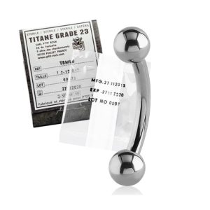 Titanium Micro Curved Barbell Sterile 1